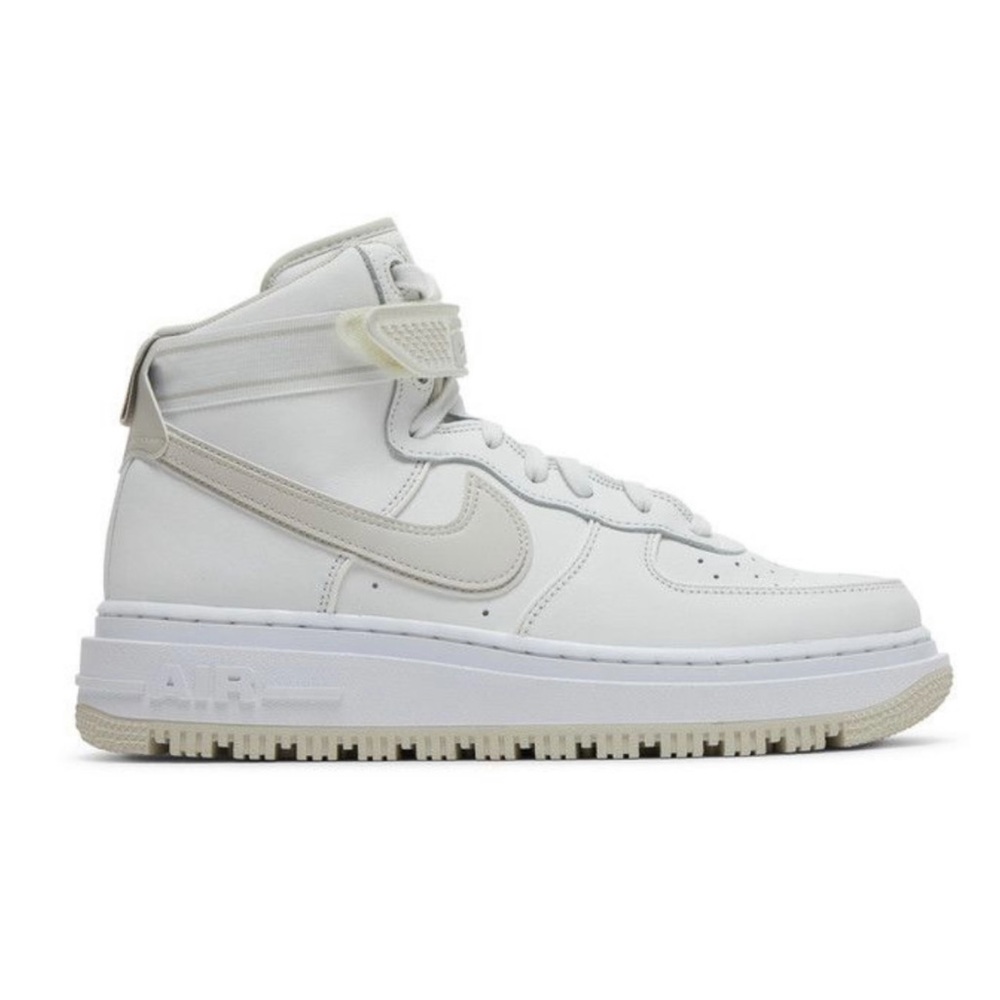 Nike Air Force 1 White and Cream High-Top Boots